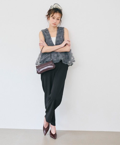 coca(coca)(コカ)の「【西山茉希様着用】センターシームスラックスパンツ(スラックス・レディース・グレー/ブラック・L/M/S)」の15枚目の写真