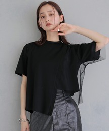 &g'aime | 【&ｇ'aime 】チュールレイヤードT　Tulle Layered Tee(Tシャツ/カットソー)