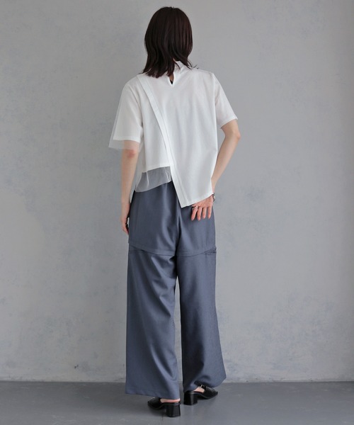 &g'aime(アンジェム)の「【&g'aime 】チュールレイヤードT Tulle Layered Tee(Tシャツ/カットソー・レディース・オフホワイト/ブラック/ライトグレー・FREE)」の13枚目の写真