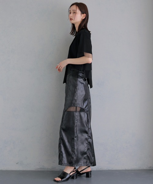 &g'aime(アンジェム)の「【&g'aime 】チュールレイヤードT Tulle Layered Tee(Tシャツ/カットソー・レディース・オフホワイト/ブラック/ライトグレー・FREE)」の22枚目の写真