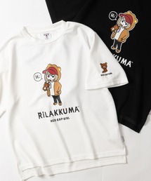 Red Cap Girl（レッドキャプガール）の「【a-r】〔RedCapGirl×リラックマ〕プリント&刺繍 ショート丈Tシャツ レディース 接触冷感（Tシャツ/カットソー）」