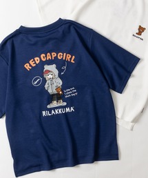 Red Cap Girl（レッドキャプガール）の「【a-r】〔RedCapGirl×リラックマ〕プリント&刺繍 ショート丈Tシャツ レディース 接触冷感（Tシャツ/カットソー）」