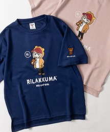 【a-r】〔RedCapGirl×リラックマ〕プリント＆刺繍 ショート丈Tシャツ レディース/接触冷感