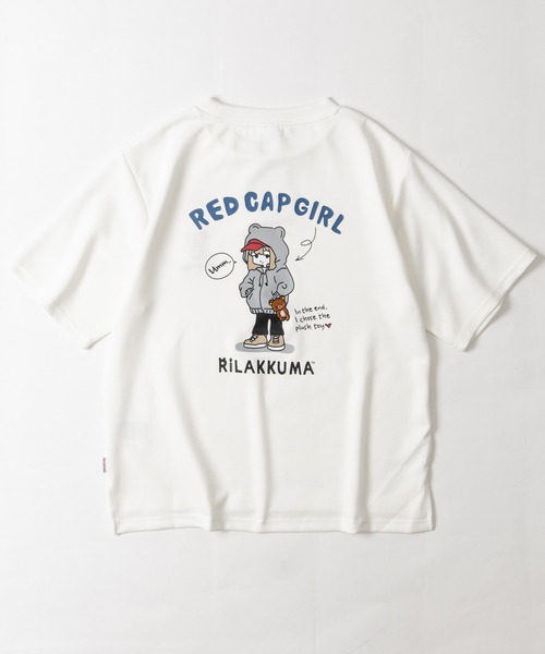 Red Cap Girl(レッドキャプガール)の「【a-r】〔RedCapGirl×リラックマ〕プリント&刺繍 ショート丈Tシャツ レディース/接触冷感(Tシャツ/カットソー・レディース・ブラック系2/ブラック系1/ホワイト系1/ブルー系1/ブルー系2/ピンク系1/ホワイト系2/ピンク系2・FREE)」の20枚目の写真