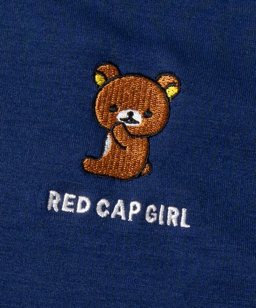 Red Cap Girl(レッドキャプガール)の「【a-r】〔RedCapGirl×リラックマ〕プリント&刺繍 ショート丈Tシャツ レディース/接触冷感(Tシャツ/カットソー・レディース・ブラック系2/ブラック系1/ホワイト系1/ブルー系1/ブルー系2/ピンク系1/ホワイト系2/ピンク系2・FREE)」の11枚目の写真