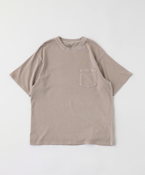 JOURNAL STANDARD relume(ジャーナルスタンダード レリューム)の「ヴァリアス ガーメントダイ ポケットTシャツ(Tシャツ/カットソー・メンズ・ベージュ/パープル/ネイビー/グリーン/ホワイト系その他/ブラック系その他・MEDIUM/LARGE)」の3枚目の写真
