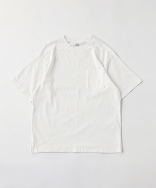 JOURNAL STANDARD relume(ジャーナルスタンダード レリューム)の「ヴァリアス ガーメントダイ ポケットTシャツ(Tシャツ/カットソー・メンズ・ベージュ/パープル/ネイビー/グリーン/ホワイト系その他/ブラック系その他・MEDIUM/LARGE)」の2枚目の写真