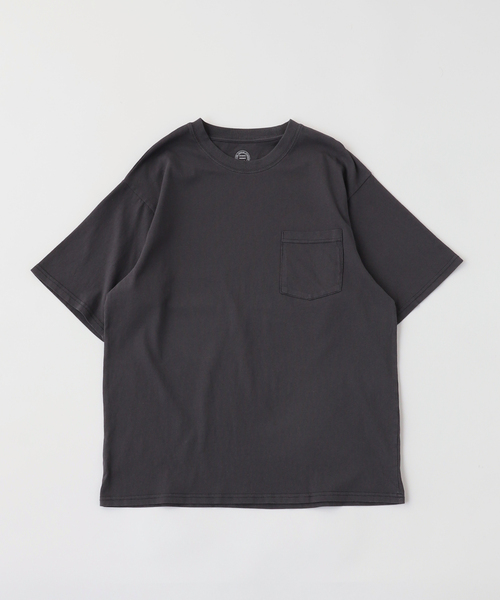 JOURNAL STANDARD relume(ジャーナルスタンダード レリューム)の「ヴァリアス ガーメントダイ ポケットTシャツ(Tシャツ/カットソー・メンズ・ベージュ/パープル/ネイビー/グリーン/ホワイト系その他/ブラック系その他・MEDIUM/LARGE)」の1枚目の写真