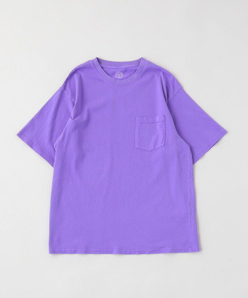 JOURNAL STANDARD relume(ジャーナルスタンダード レリューム)の「ヴァリアス ガーメントダイ ポケットTシャツ(Tシャツ/カットソー・メンズ・ベージュ/パープル/ネイビー/グリーン/ホワイト系その他/ブラック系その他・MEDIUM/LARGE)」の6枚目の写真