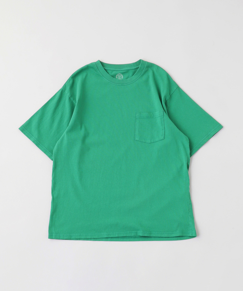 JOURNAL STANDARD relume(ジャーナルスタンダード レリューム)の「ヴァリアス ガーメントダイ ポケットTシャツ(Tシャツ/カットソー・メンズ・ベージュ/パープル/ネイビー/グリーン/ホワイト系その他/ブラック系その他・MEDIUM/LARGE)」の4枚目の写真