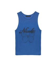 NICOLE BUTTERFLY SLEEVELESS TOP_BLUE