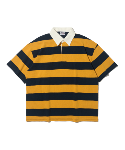 Оверсайз футболка Polo short sleeve (Mustard/Nevi) — оксфорд/неви