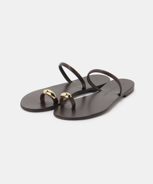 NICOLAS LAINAS（ニコラスライナス）の「【NICOLAS LAINAS/ニコラスライナス】BROWN SNAKE SANDAL（サンダル・レディース・ブラウン・38/37/36）」の4枚目の写真
