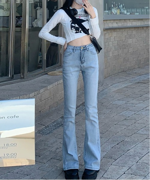BACKYARD FAMILY(バックヤードファミリー)の「デニムパンツ(デニムパンツ・レディース・ブルー/インディゴブルー/ブラック・L/M/XL)」の3枚目の写真