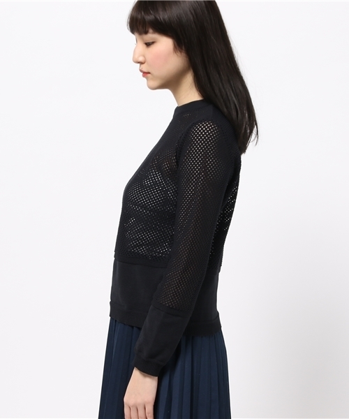 OUTLET(アウトレット)の「【'PalinkA】メッシュニットP/O(ニット/セーター・レディース・ブラック/ホワイト・FREE)」の4枚目の写真