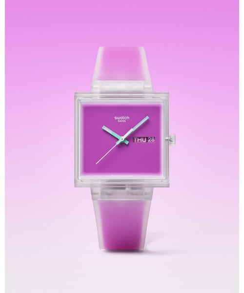 SWATCH(スウォッチ)の「WHAT IF…JELLY?(アナログ腕時計・レディース・ブルー/ミント/オレンジ/ブラック/ピンク・FREE)」の4枚目の写真