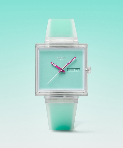 SWATCH(スウォッチ)の「WHAT IF…JELLY?(アナログ腕時計・レディース・ブルー/ミント/オレンジ/ブラック/ピンク・FREE)」の3枚目の写真