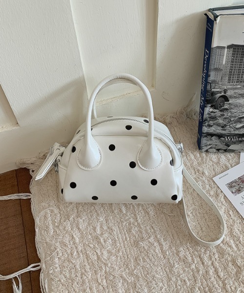 mebole（メボレ）の「dot mini boston bag（ショルダーバッグ・レディース・ホワイト/ブラック・FREE）」の9枚目の写真