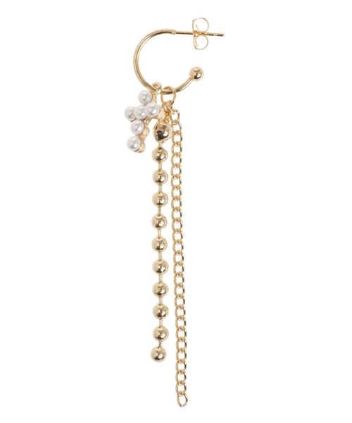EVRIS（エヴリス）の「CROSS MOTIF CHAIN ピアス（ピアス（両耳用）・レディース・シルバー/ゴールド・FREE）」の7枚目の写真