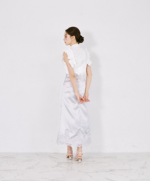 tocco closet(トッコ クローゼット)の「リボン付きウエストタックチュニック(シャツ/ブラウス・レディース・オフホワイト/ドット・M)」の4枚目の写真