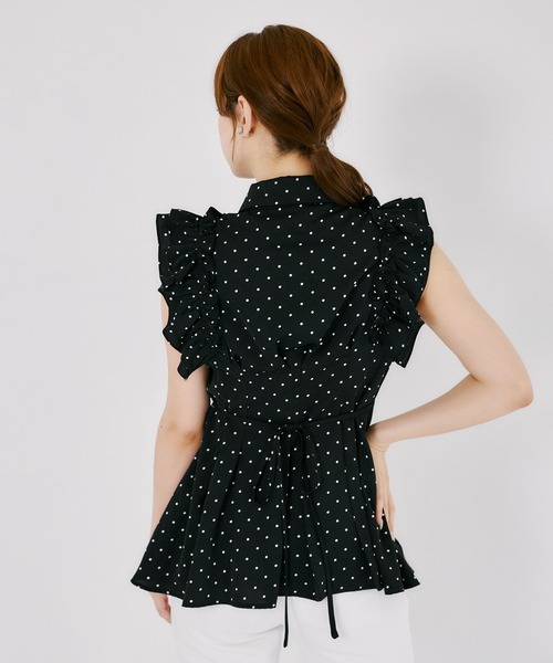 tocco closet(トッコ クローゼット)の「リボン付きウエストタックチュニック(シャツ/ブラウス・レディース・オフホワイト/ドット・M)」の19枚目の写真