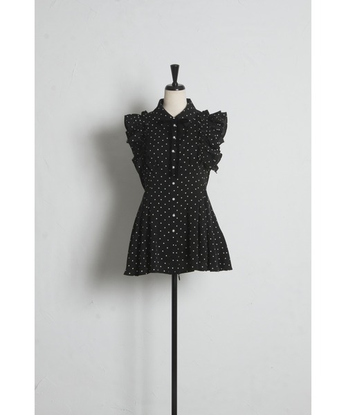 tocco closet(トッコ クローゼット)の「リボン付きウエストタックチュニック(シャツ/ブラウス・レディース・オフホワイト/ドット・M)」の20枚目の写真