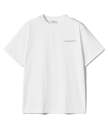 クールコットンスモールアセンティックロゴTシャツ-ホワイト