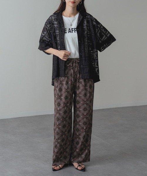 refinedworks(リファインドワークス)の「【refinedworks】旬の シアー 格子 レース 半袖 シャツ(シャツ/ブラウス・レディース・ブラック/アイボリー・FREE)」の19枚目の写真