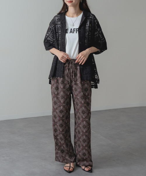 refinedworks(リファインドワークス)の「【refinedworks】旬の シアー 格子 レース 半袖 シャツ(シャツ/ブラウス・レディース・ブラック/アイボリー・FREE)」の20枚目の写真