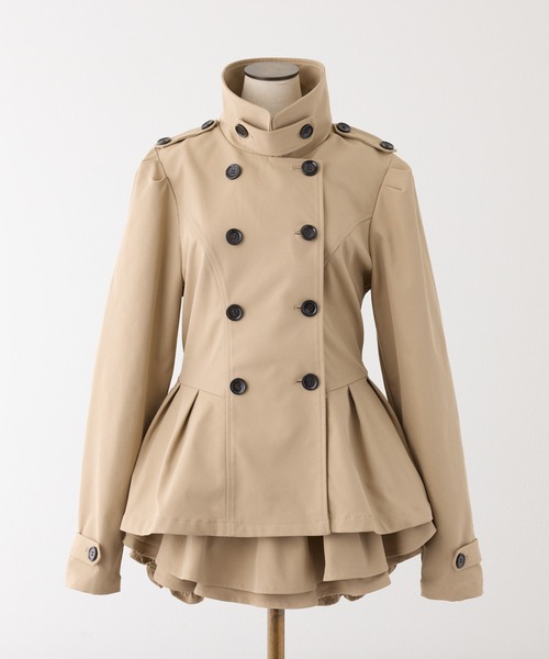 one after another NICE CLAUP(ワンアフターアナザーナイスクラップ)の「【Premium order/セットアップ可能/ジャケット別売り】レイヤード風フレアミニスカート(スカート・レディース・ブラック/ベージュ/オフホワイト/アイボリー/グレー系その他・SMALL/MEDIUM)」の7枚目の写真
