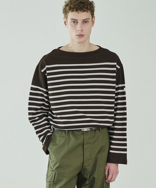 ORCIVAL(オーシバル)の「ORCIVAL | ラッセル ボートネック ワイドセーラーTシャツ MEN(Tシャツ/カットソー・メンズ・ブラック系その他/ブルー系その他/ベージュ系その他/ブラウン系その他・5/3/4)」の1枚目の写真