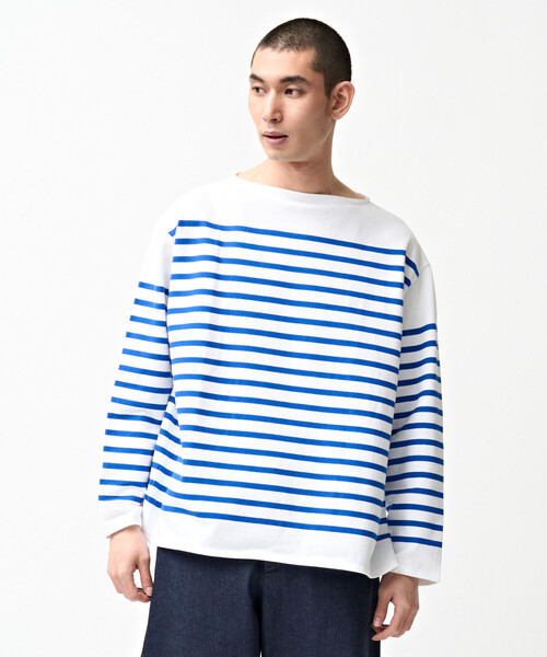 ORCIVAL(オーシバル)の「ORCIVAL | ラッセル ボートネック ワイドセーラーTシャツ MEN(Tシャツ/カットソー・メンズ・ブラック系その他/ブルー系その他/ベージュ系その他/ブラウン系その他・5/3/4)」の4枚目の写真
