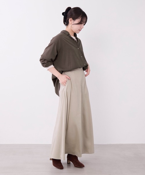 MICA&DEAL（マイカ＆ディール）の「フィブリル2WAYシャツ〈セットアップ対応〉（シャツ/ブラウス・レディース・ブラウン/チャコールグレー/ベージュ・FREE）」の22枚目の写真