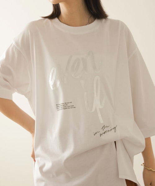 Bou Jeloud(ブージュルード)の「レーヨン天竺2WAYヘムデザインTee(Tシャツ/カットソー・レディース・グレイッシュベージュ/ブラック/オフホワイト・FREE)」の11枚目の写真