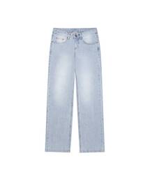 RIVETTE RAW STRAIGHT DENIM PANTS [LIGHT BLUE]