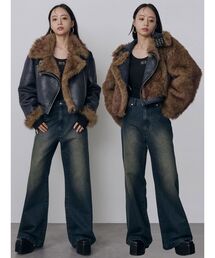 MURUA（ムルーア）の「リバーシブルショートフェイクムートンブルゾン　冬服（ムートンコート）」