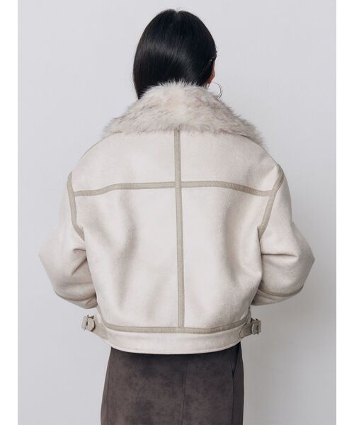 MURUA(ムルーア)の「リバーシブルショートフェイクムートンブルゾン 冬服(ムートンコート・レディース・ネイビー/ブラウン/その他1/ブラック/アイボリー・FREE)」の15枚目の写真