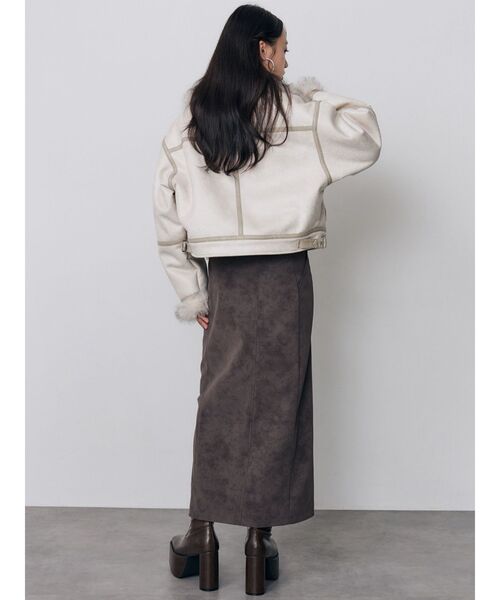 MURUA(ムルーア)の「リバーシブルショートフェイクムートンブルゾン 冬服(ムートンコート・レディース・ネイビー/ブラウン/その他1/ブラック/アイボリー・FREE)」の18枚目の写真