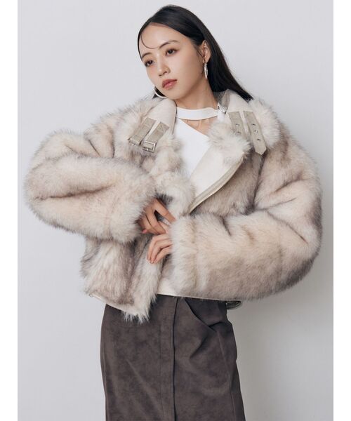MURUA(ムルーア)の「リバーシブルショートフェイクムートンブルゾン 冬服(ムートンコート・レディース・ネイビー/ブラウン/その他1/ブラック/アイボリー・FREE)」の19枚目の写真