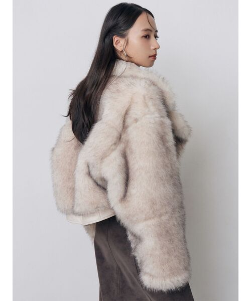 MURUA(ムルーア)の「リバーシブルショートフェイクムートンブルゾン 冬服(ムートンコート・レディース・ネイビー/ブラウン/その他1/ブラック/アイボリー・FREE)」の21枚目の写真