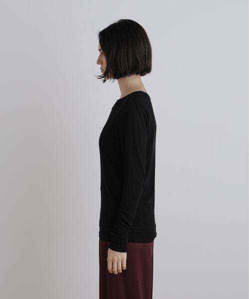 LE PHIL(ルフィル)の「◆クルーネックジャージー(Tシャツ/カットソー・レディース・ブラック/ブラック系その他/グレー・F)」の14枚目の写真