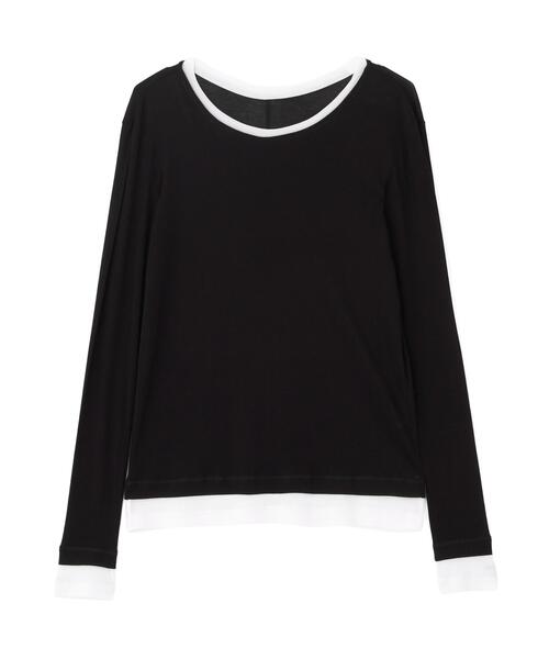 LE PHIL(ルフィル)の「◆クルーネックジャージー(Tシャツ/カットソー・レディース・ブラック/ブラック系その他/グレー・F)」の22枚目の写真