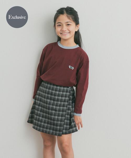 TOWNCRAFT(タウンクラフト)の「『別注』PENNEYS×DOORS THE FOX 配色ロングスリーブTシャツ(KIDS)(Tシャツ/カットソー・キッズ・ブラウン系その他/グレー系その他・105/120/135)」の2枚目の写真
