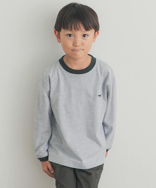 TOWNCRAFT(タウンクラフト)の「『別注』PENNEYS×DOORS THE FOX 配色ロングスリーブTシャツ(KIDS)(Tシャツ/カットソー・キッズ・ブラウン系その他/グレー系その他・105/120/135)」の7枚目の写真
