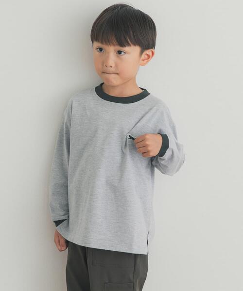 TOWNCRAFT(タウンクラフト)の「『別注』PENNEYS×DOORS THE FOX 配色ロングスリーブTシャツ(KIDS)(Tシャツ/カットソー・キッズ・ブラウン系その他/グレー系その他・105/120/135)」の8枚目の写真
