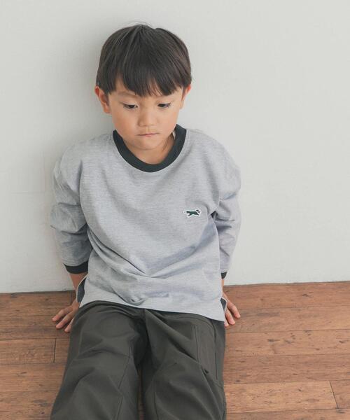 TOWNCRAFT(タウンクラフト)の「『別注』PENNEYS×DOORS THE FOX 配色ロングスリーブTシャツ(KIDS)(Tシャツ/カットソー・キッズ・ブラウン系その他/グレー系その他・105/120/135)」の10枚目の写真