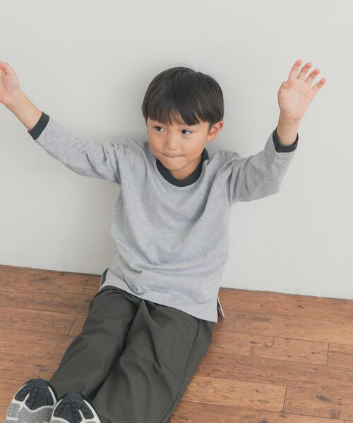 TOWNCRAFT(タウンクラフト)の「『別注』PENNEYS×DOORS THE FOX 配色ロングスリーブTシャツ(KIDS)(Tシャツ/カットソー・キッズ・ブラウン系その他/グレー系その他・105/120/135)」の11枚目の写真