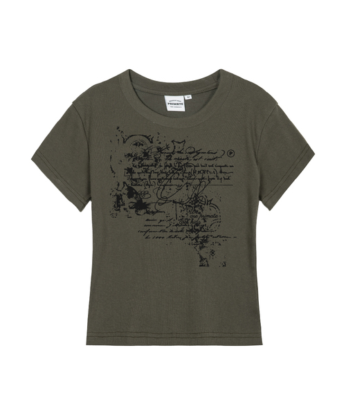PRIMATE（プライメイト）の「RAGE レディース スリムフィット 半袖Tシャツ 6 COLORS（Tシャツ/カットソー・レディース・カーキ/ブラック/チャコール/ラベンダー/ホワイト/クリーム・LARGE/MEDIUM/SMALL）」の5枚目の写真