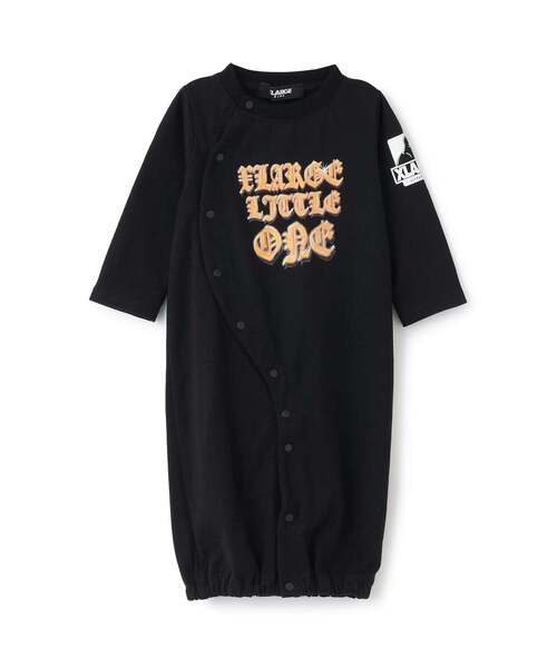 XLARGE KIDS(エクストララージキッズ)の「ビッグロゴ2WAYオール(ロンパース・キッズ・ブラック/トップグレー・50-70cm)」の2枚目の写真