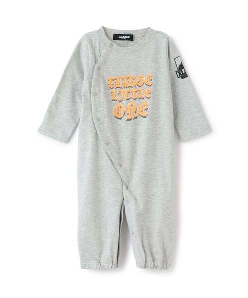XLARGE KIDS(エクストララージキッズ)の「ビッグロゴ2WAYオール(ロンパース・キッズ・ブラック/トップグレー・50-70cm)」の4枚目の写真